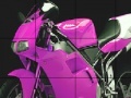 Játék Pink Fast Motorbike Slide Puzzle