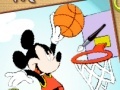 Játék Mickey Basketball Online Coloring Page