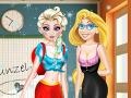Játék Elsa and Rapunzel: Highschool Outfit
