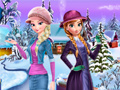 Játék Elsa and Anna Winter Dress Up