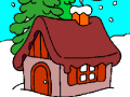 Játék House in Winter Forest Coloring