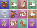 Játék Farm animals matching puzzles