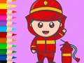 Játék Coloring Book: Fireman