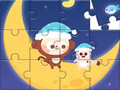 Játék Jigsaw Puzzle: Monkey With Moon