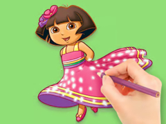 Játék Coloring Book: Dora Prepare Party