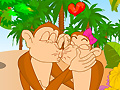Játék Cute monkey kissing