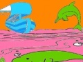 Játék Ship and dolphins coloring