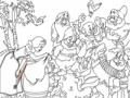 Játék Snow White with Dwarfs Online Coloring