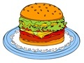Játék Online coloring Hamburger