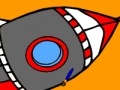 Játék Flying Space rocket coloring