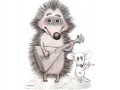 Játék Hedgehog and mouse play musical instruments