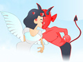 Játék Devil and Angel Kissing