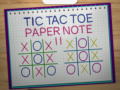 Játék Tic Tac Toe Paper Note 2