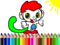 Játék Back To School: Monkey Coloring