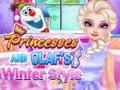 Játék Princesses And Olaf's Winter Style