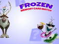 Játék Frozen Memory Card Match