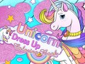 Játék Unicorn Dress Up Coloring Book