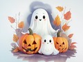 Játék Coloring Book: Halloween Ghosts