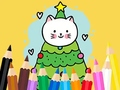 Játék Coloring Book: Cats And Christmas Tree