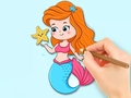Játék Coloring Book: Beautiful Mermaid Princess