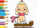 Játék Coloring Book: Dog-Riding-Sled