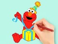 Játék Coloring Book: Elmo Gift