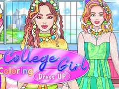 Játék College Girl Coloring Dress Up