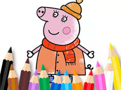 Játék Coloring Book: Mommy Pig Winter