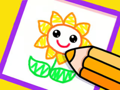 Játék Toddler Drawing: Beautiful Flower