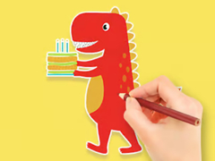 Játék Coloring Book: Dinosaur Birthday