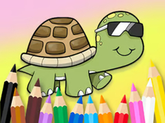 Játék Coloring Book: Sunglasses Turtle