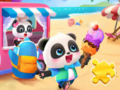 Játék Jigsaw Puzzle: Baby Panda Ice Cream Car