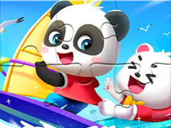 Játék Jigsaw Puzzle: Baby Panda Sailing