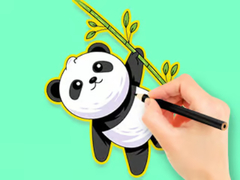 Játék Coloring Book: Panda Eat Bamboo