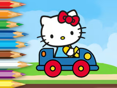 Játék Coloring Book: Hello Kitty Driving Car