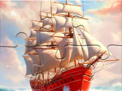 Játék Jigsaw Puzzle: White Sailing Boat