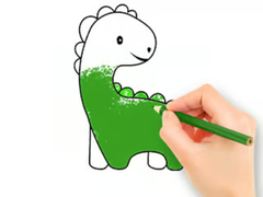 Játék Coloring Book: Lovely Baby Dinosaur