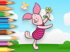 Játék Coloring Book: Piglet Holds Toy Windmill