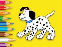 Játék Coloring Book: Cute Spotted Dog