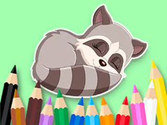 Játék Coloring Book: Baby Raccoon