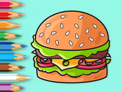 Játék Coloring Book: Delicious Hamburger