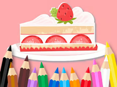 Játék Coloring Book: Strawberry Cake