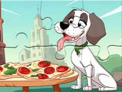 Játék Jigsaw Puzzle: Dog Eating Pizza