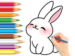 Játék Coloring Book: Cute Rabbit