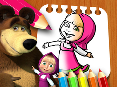 Játék Masha & the Bear Coloring Book