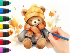 Játék Coloring Book: Autumn Bear