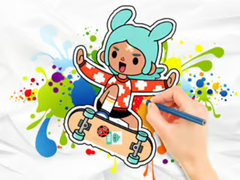 Játék Coloring Book: Toca Boca Skateboard