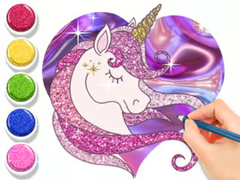 Játék Coloring Book: Glowing Unicorn