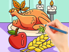 Játék Coloring Book: Thanksgiving Turkey Meal