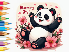 Játék Coloring Book: Little Panda Cherry Blossoms